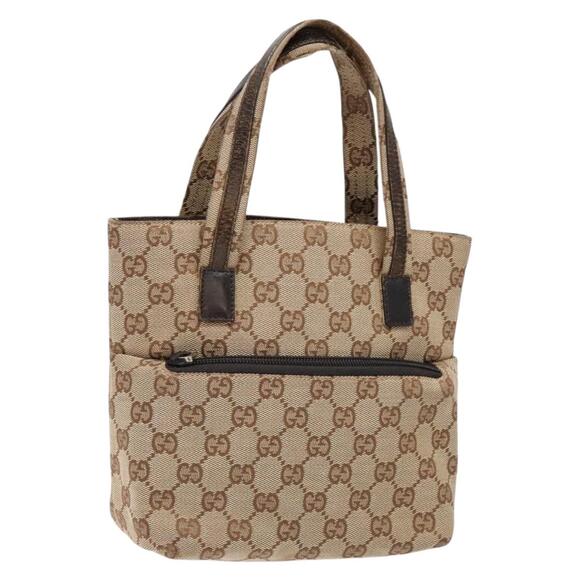 GUCCI GG Canvas Hand Bag Beige Silver 002 1079 002 1079 - Picture 1 of 16